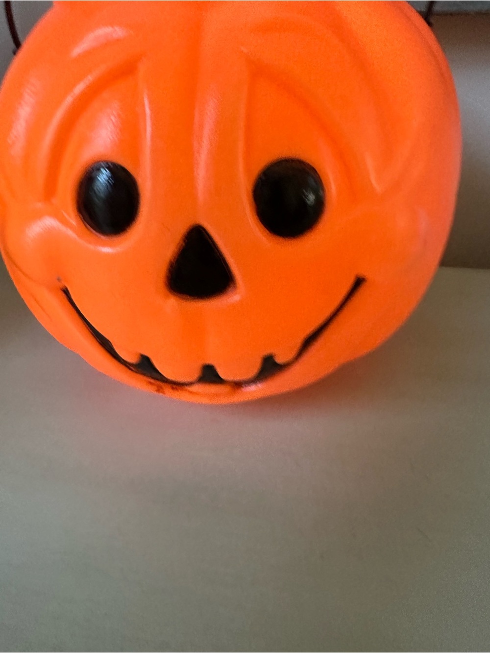 Vintage jack o lantern blow mold candy bucket